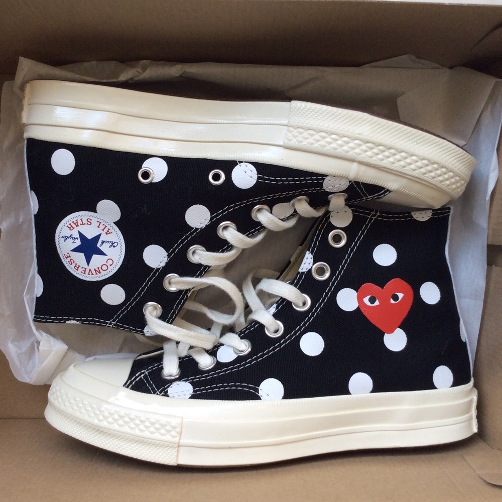 Comme Des Garcons Converse With Polka Dots